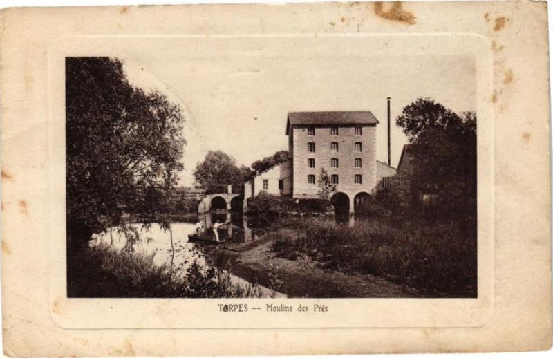 Carte postale ancienne Torpes - Moulins des pres à Torpes
