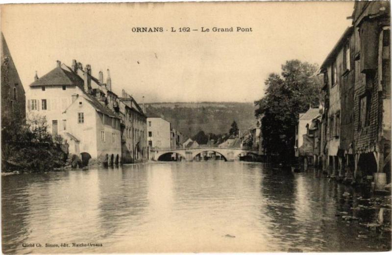 Carte postale ancienne Ornans - Le Grand Pont à Ornans