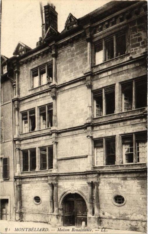 Carte postale ancienne Montbeliard - Maison Renaissance à Montbéliard