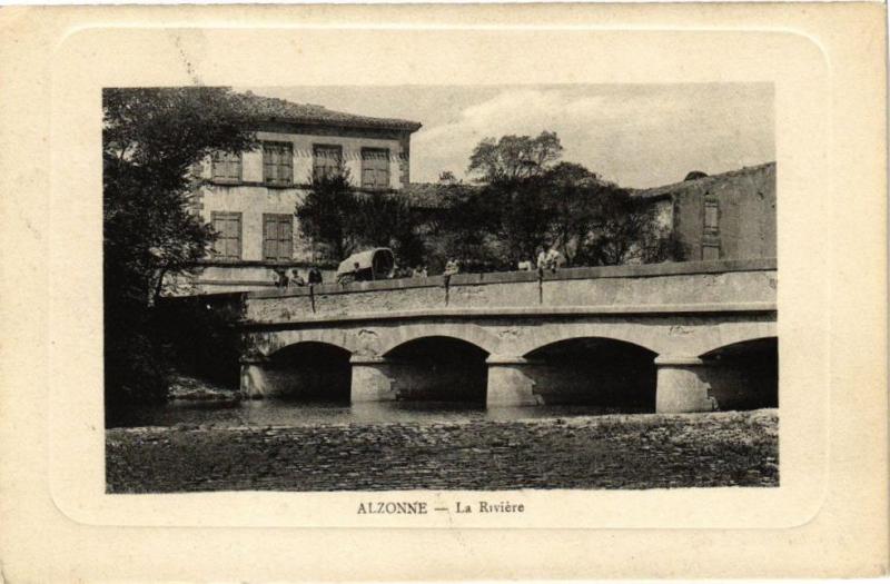 Carte postale ancienne Alzonne-La Riviere à Alzonne