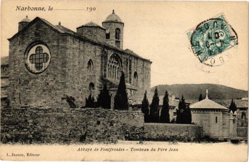 Carte postale ancienne Abbaye de Fontfroides-Tombeau du Pere Jean