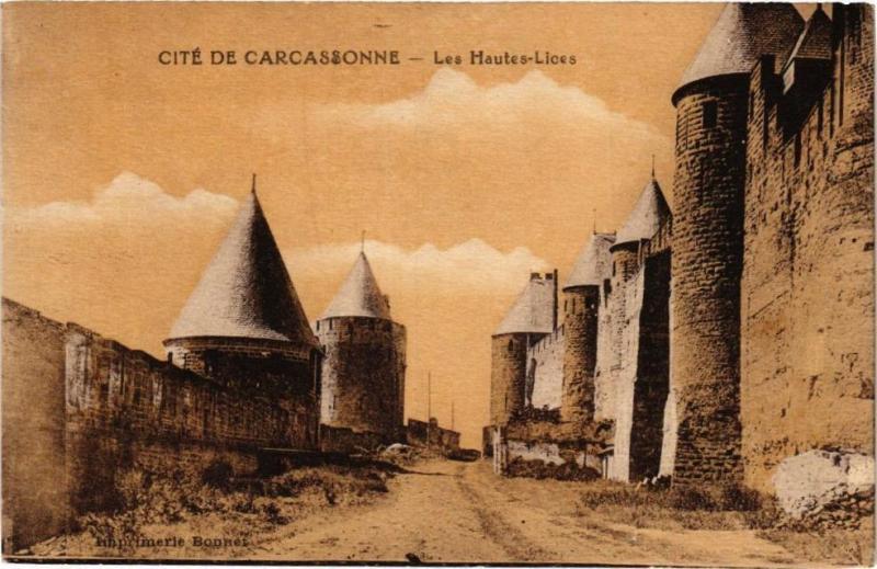 Carte postale ancienne Cité de Carcassonne-Les Hautes-Lices à Carcassonne