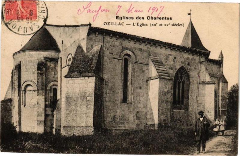 Carte postale ancienne Eglises des Charentes - Ozillac - L'Eglise (Xii et Xv siécles) à Ozillac