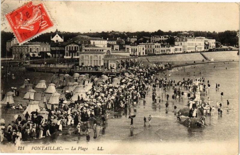 Carte postale ancienne Pontaillac - La Plage