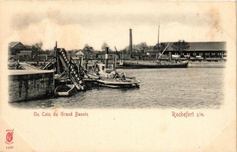 Carte postale ancienne Un Coin du Grand Bassin - Rochefort-sur-Mer à Rochefort