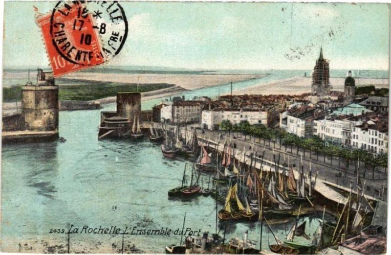 Carte postale ancienne Ed. Aqua 2439 La Rochelle L'Ensemble du Port à La Rochelle