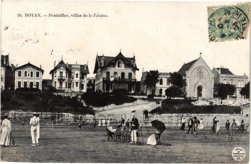 Carte postale ancienne Royan - Pontaillac villas de la Falaise à Royan