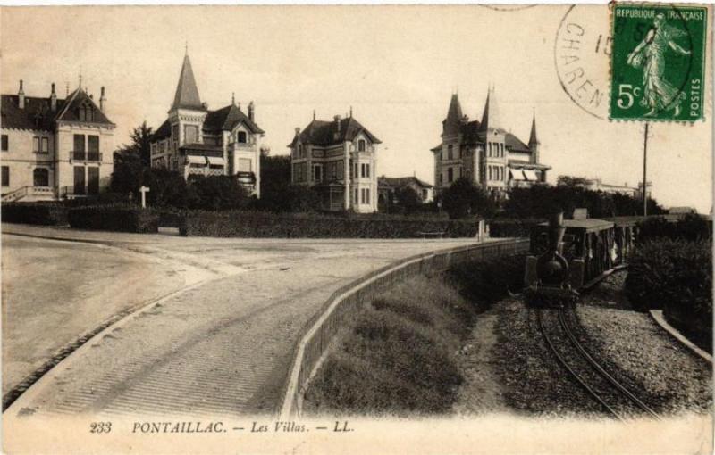 Carte postale ancienne Pontaillac - Les Villas