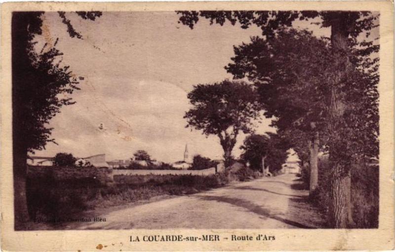 Carte postale ancienne La Couarde-sur-Mer - Route d'Ars à La Couarde-sur-Mer