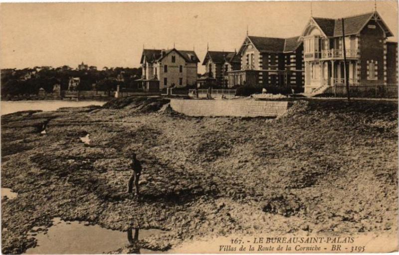 Carte postale ancienne Le Bureau-Saint-Palais - Villas de la Route de la Corniche