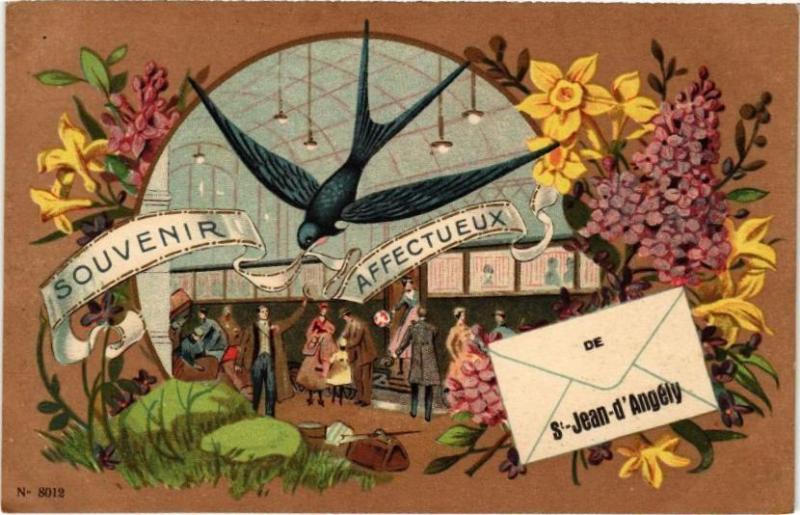 Carte postale ancienne Souvenir Affectuex de Saint-Jean d'Angely