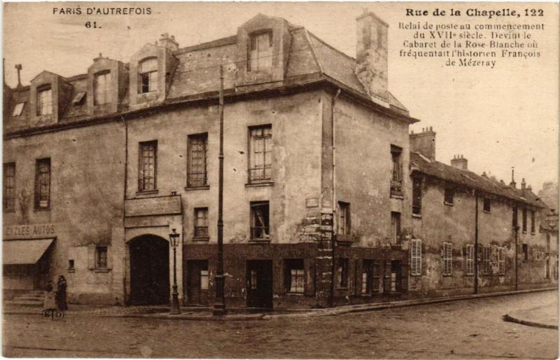 Carte postale ancienne Rue de la Chapelle, 122 à Paris 18e