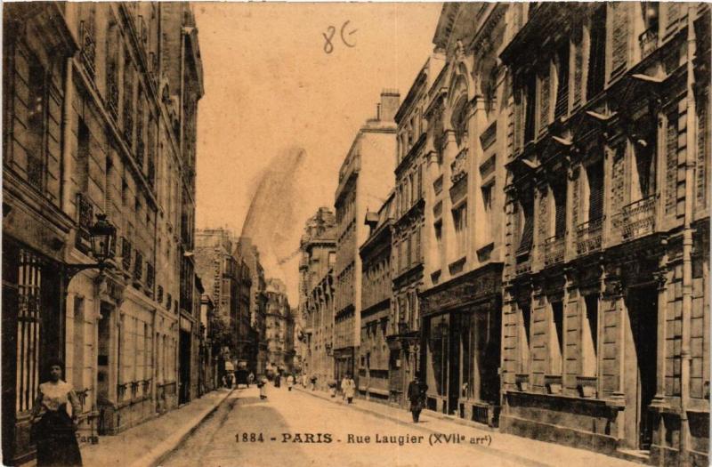 Carte postale ancienne Rue Laugier à Paris 17e