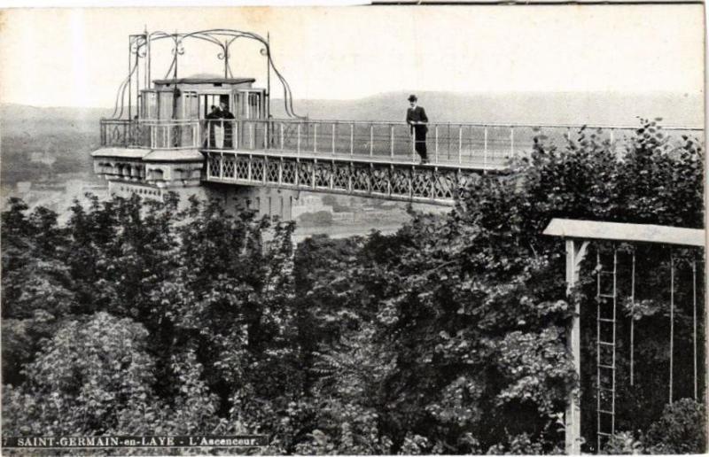 Carte postale ancienne Ed. Aqua 7 Saint-Germain-en-Laye L'Ascenceur à Saint-Germain-en-Laye