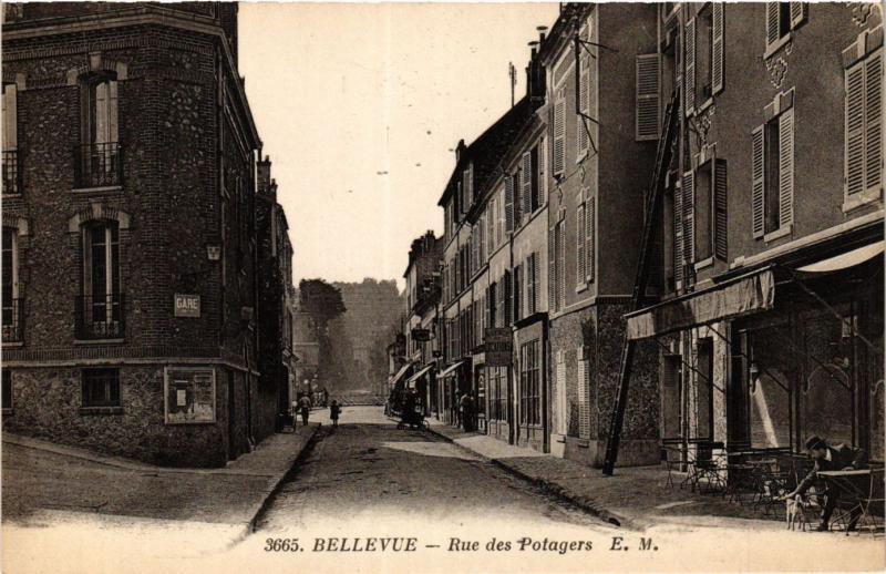 Carte postale ancienne Bellevue Rue des Potagers