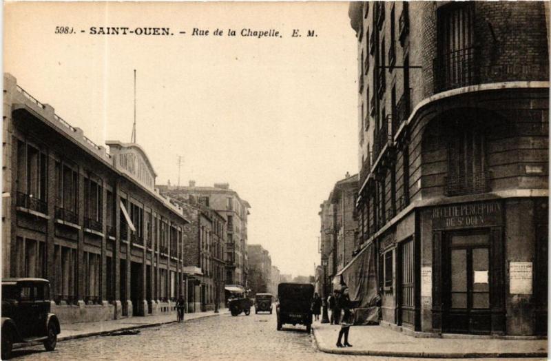 Carte postale ancienne Saint-Ouen Rue de la Chapelle