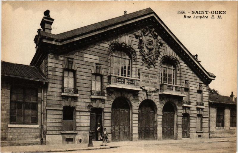Carte postale ancienne Saint-Ouen -Rue Ampére