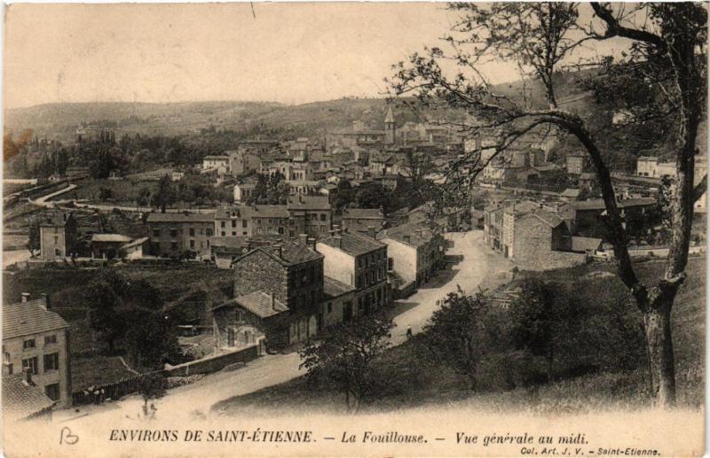 Carte postale ancienne Env. de Saint-Etienne - La Fouillouse - Vue générale au midi à La Fouillouse