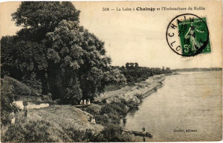 Carte postale ancienne La Loire a Chaigny et l'Embouchure du Rollin