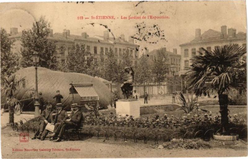 Carte postale ancienne Saint-Etienne - Les Jardins de l'Esposition à Saint-Étienne