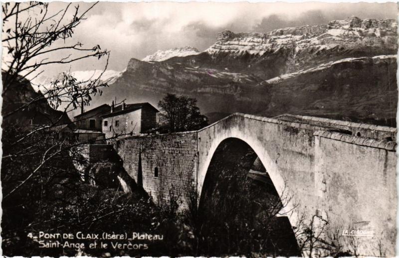 Carte postale ancienne Pont-de-Claix - Plateau - Saint-Ange et le Vercors à Claix