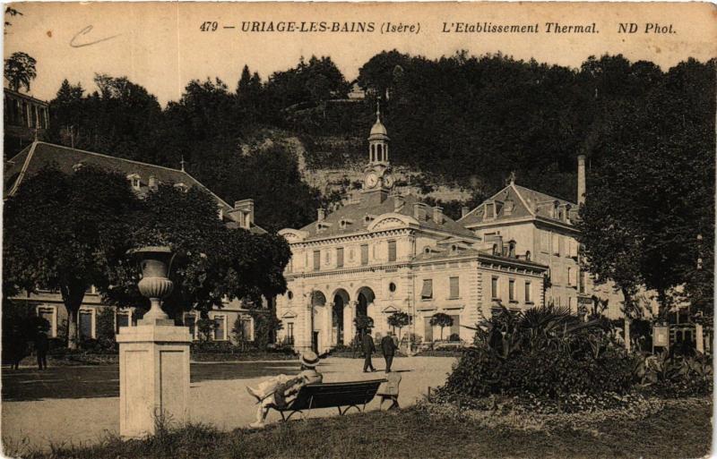 Carte postale ancienne Uriage-les-Bains - L'Etabl. Thermal