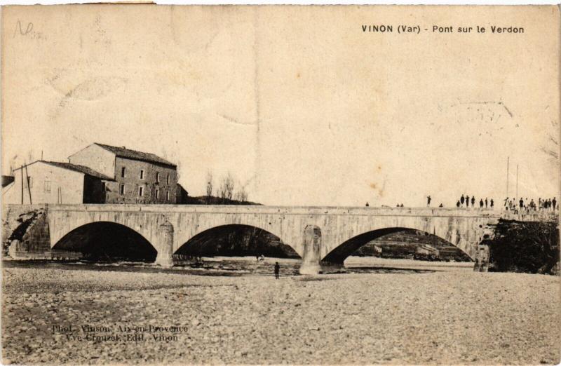 Carte postale ancienne Vinon Pont sur le Verdon