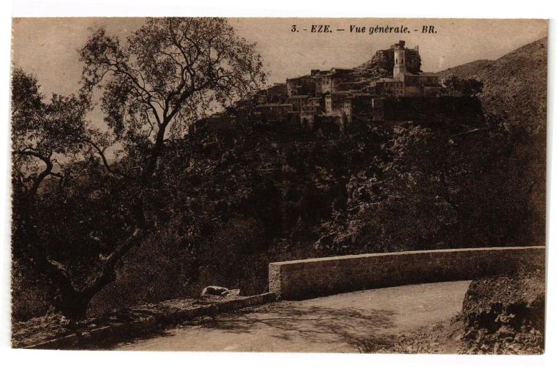 Carte postale ancienne Eze - Vue générale à Èze
