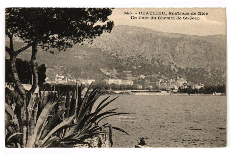 Carte postale ancienne Beaulieu - Environs de Nice