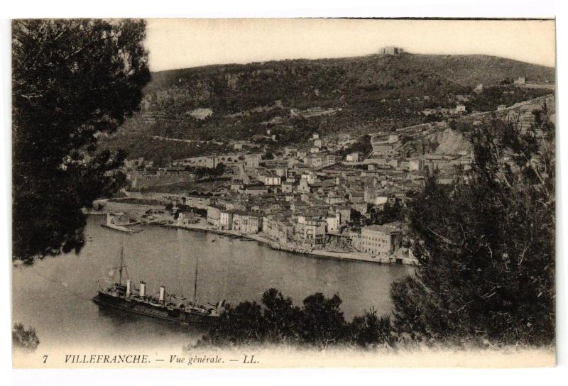 Carte postale ancienne Villefranche - Vue générale