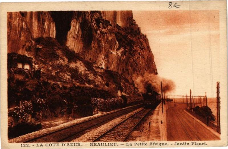 Carte postale ancienne Beaulieu La Petite Afrique-Jardin Fleuri