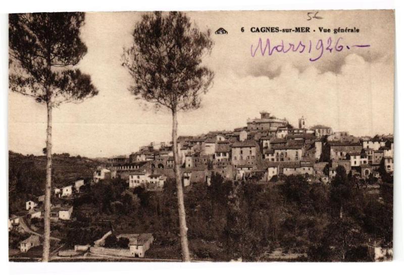 Carte postale ancienne Cagnes-sur-Mer - Vue générale à Cagnes-sur-Mer