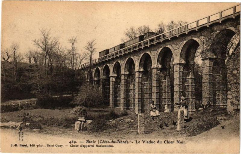 Carte postale ancienne Binic-Le Viaduc du Chien Noir