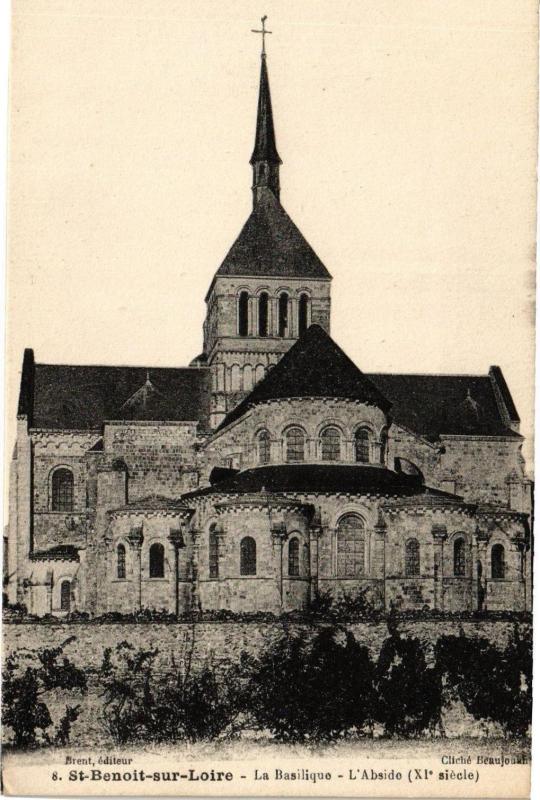 Carte postale ancienne Saint-Benoit-sur-Loire-La Basilique-L'Abside
