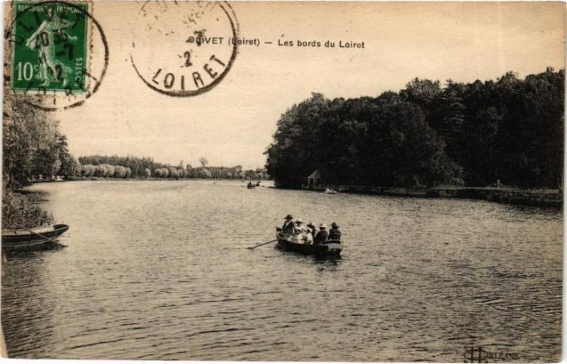 Carte postale ancienne Olivet - Les bords du Loiret à Olivet