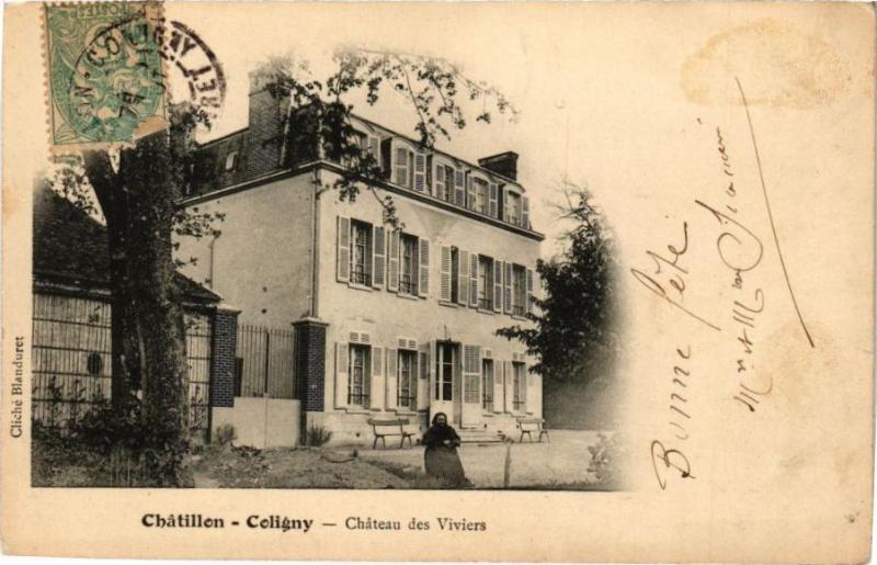Carte postale ancienne Chatillon-Coligny - Chateau des Viviers à Châtillon-Coligny
