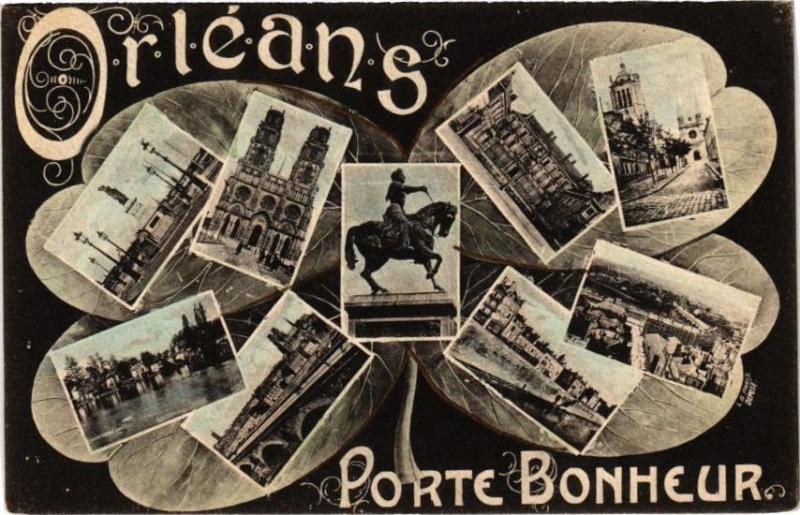 Carte postale ancienne Orleans - Porte Bonheur à Orléans
