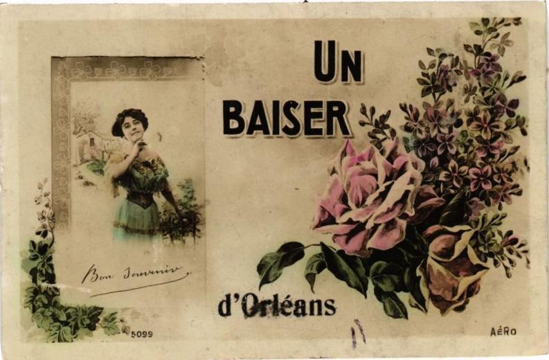 Carte postale ancienne Un Baiser d'Orleans