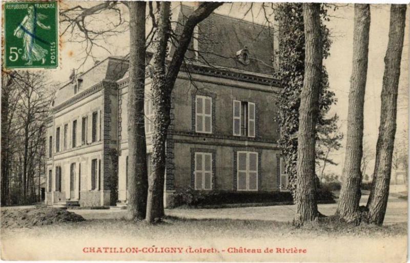 Carte postale ancienne Chatillon-Coligny - Chateau de Riviere à Châtillon-Coligny
