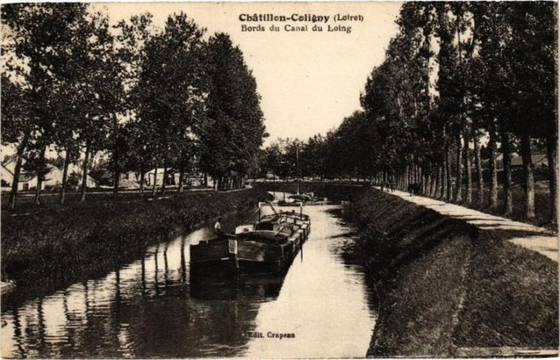 Carte postale ancienne Chatillon-Coligny-Bords du Canal du Loing