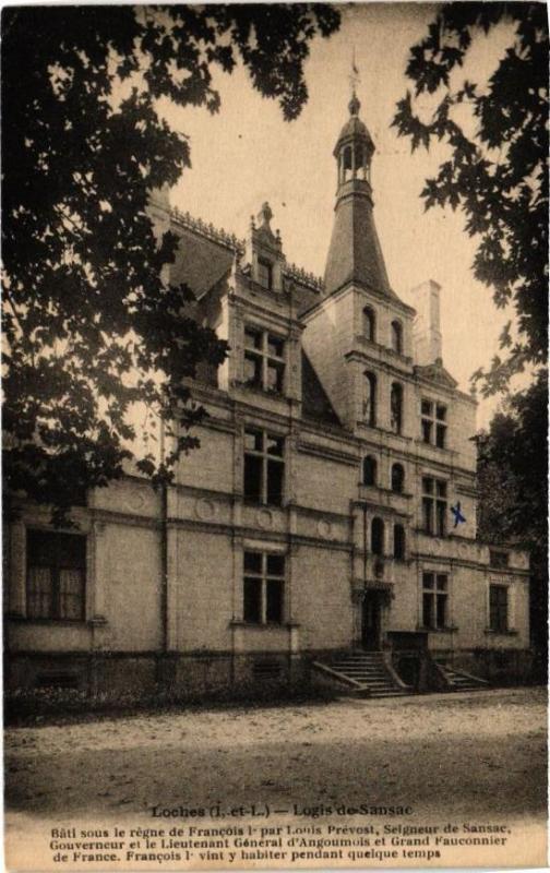 Carte postale ancienne Loches - Louis de Sansac à Loches