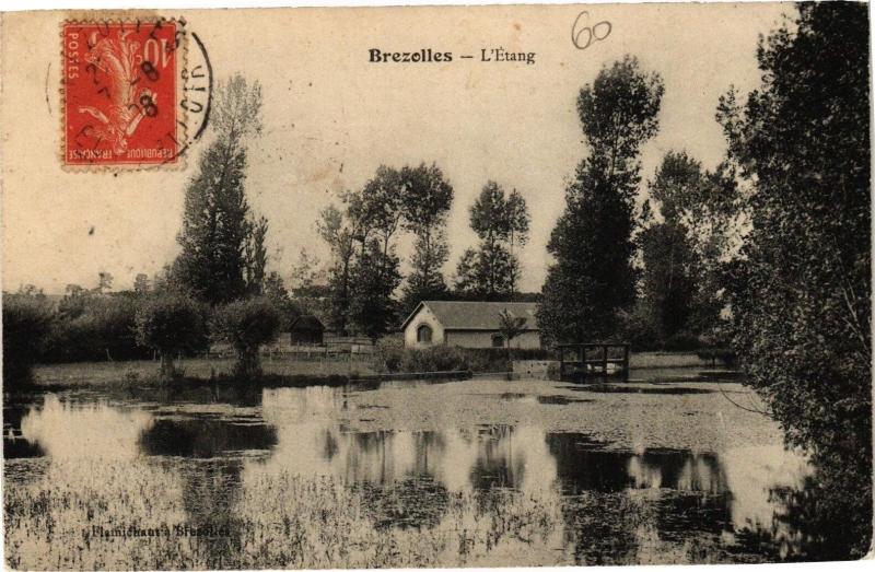 Carte postale ancienne Brezolles - L'Etang à Brezolles