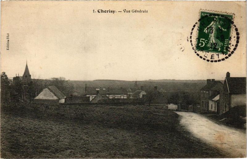 Carte postale ancienne Cherisy-Vue générale à Cherisy