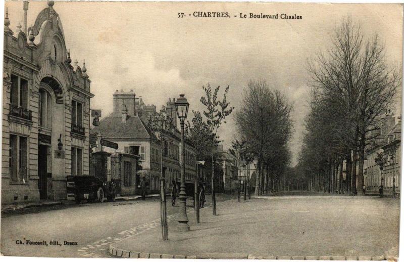 Carte postale ancienne Chartres-Le Boulevard Chasles à Chartres