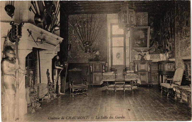 Carte postale ancienne Chateau de Chaumont-La Salle des Gardes