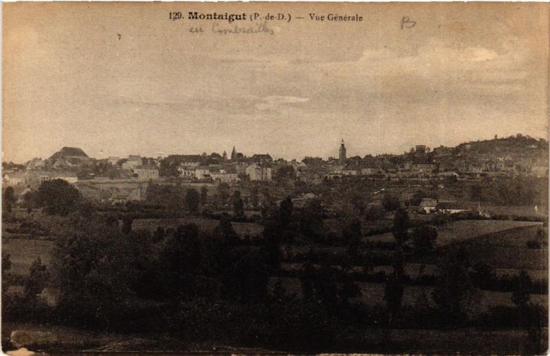 Carte postale ancienne Montaigut vue générale à Montaigut