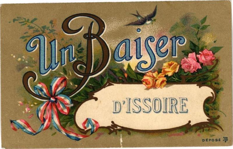 Carte postale ancienne Un Baiser d'Issoire à Issoire