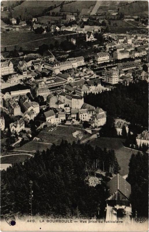 Carte postale ancienne La Bourboule-Vue prise du funiculaire à La Bourboule