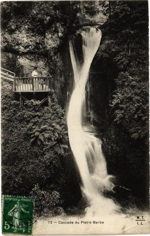 Carte postale ancienne Cascade du Plat-a-Barbe