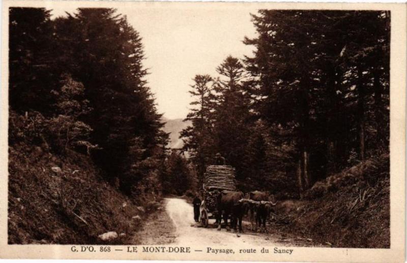 Carte postale ancienne G. D'O. - Le Mont-Dore - Paysage route du Sancy à Mont-Dore